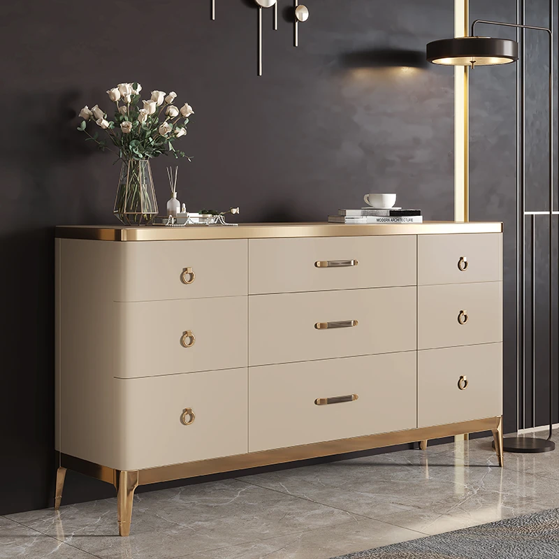 莺花渡美式轻奢实木九斗柜现代简约客厅大容量抽屉边柜卧室收纳柜