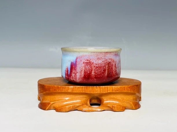 十全十美玉石釉孔家钧窑全手工主人杯名窑柴烧杯陶瓷