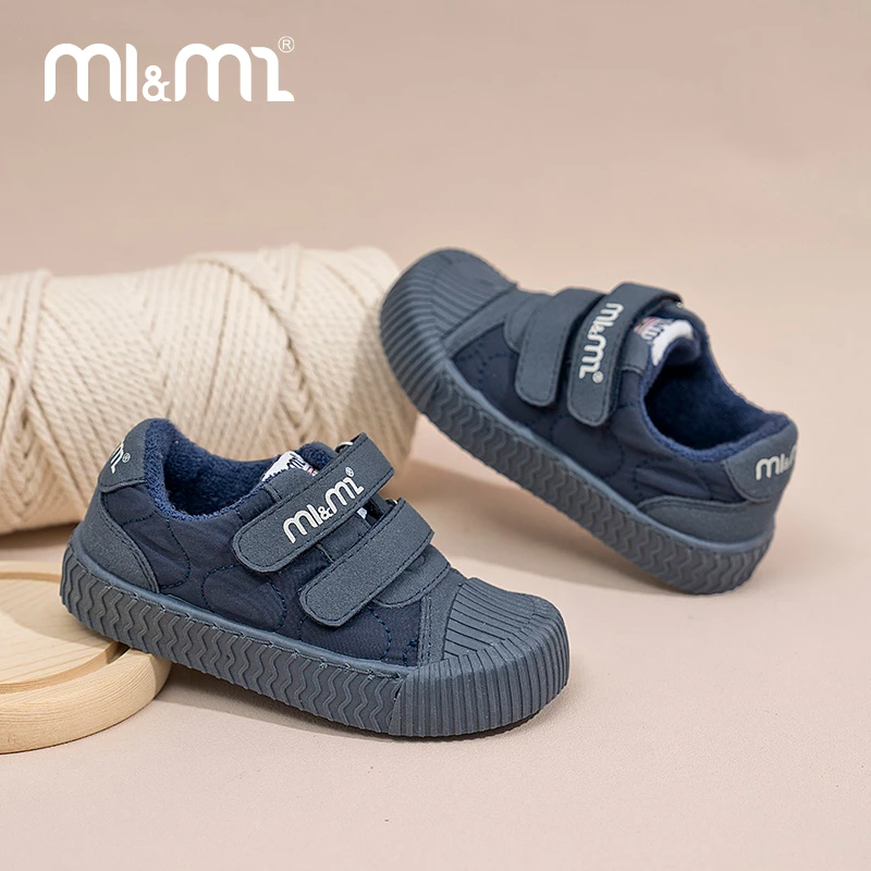 M1&M2冬季加绒新款微防水雨伞布小童保暖饼干鞋秋冬宝宝鞋学步鞋