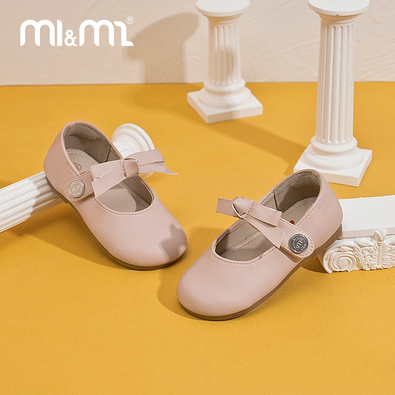 【专柜款】M1&M2法式小皮鞋单鞋时尚简约小女孩百搭公主鞋小童春秋