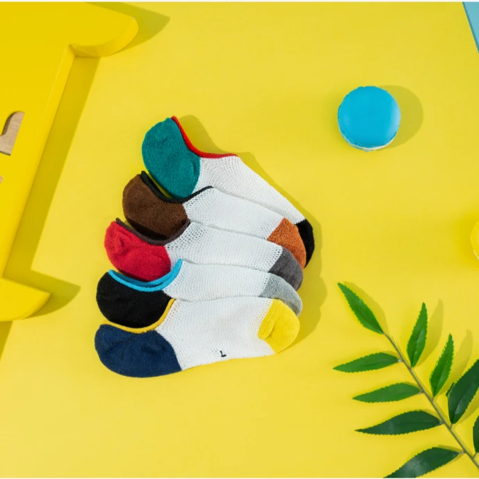 M1&M2儿童夏季透气网袜短袜薄款时尚男童女童