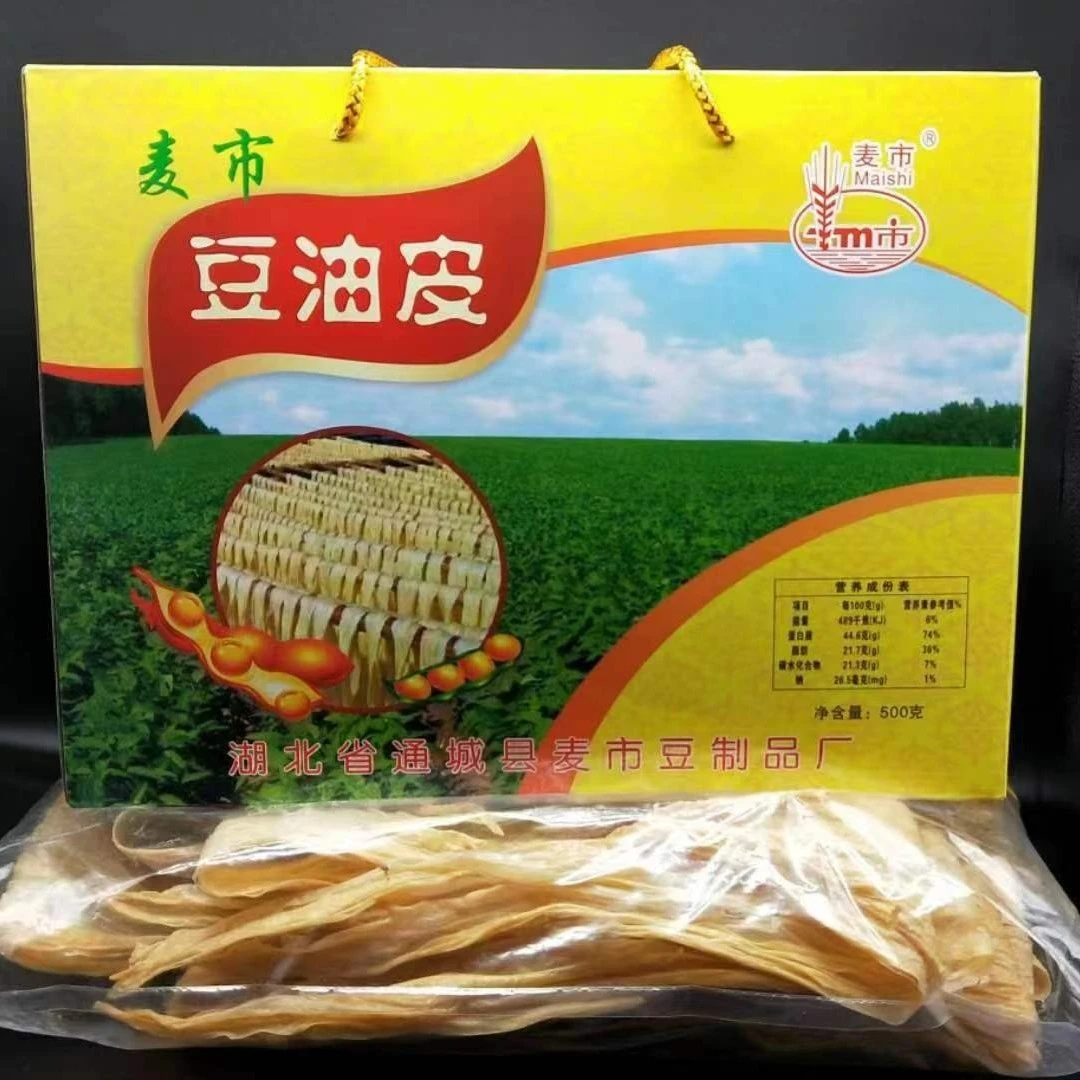 咸宁通城老左港头锅豆油皮麦市豆油腐竹炒凉拌煲汤刷火锅鲜美可口