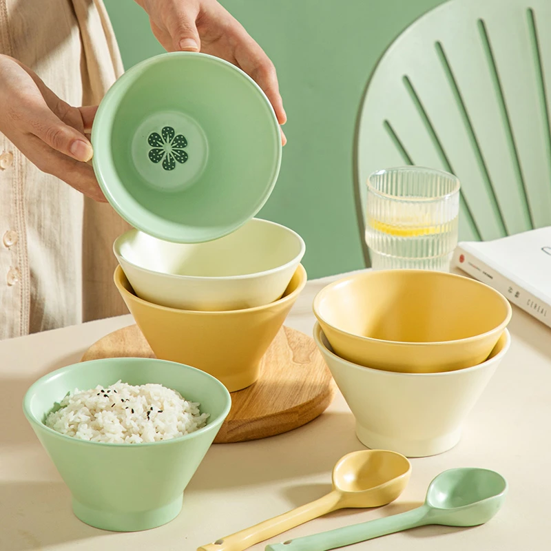 纯色浮雕樱花陶瓷碗轻奢家用米饭碗创意斗笠碗高颜值小吃碗甜品碗