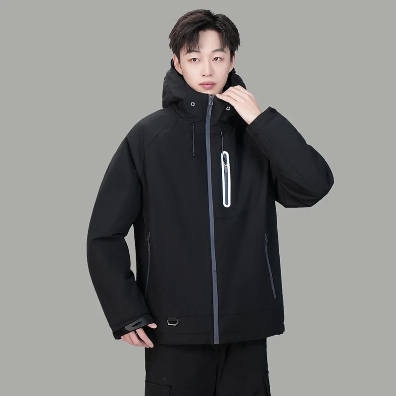 棉衣男运动户外休闲情侣连帽加棉加厚夹克宽松防风保暖外套W0030