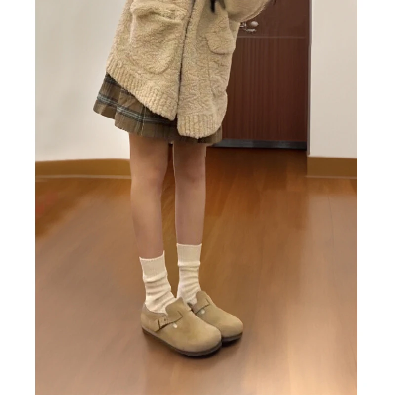 三喜同款~2025新款秋季软底全包勃肯鞋休闲百搭单鞋女小个子显瘦