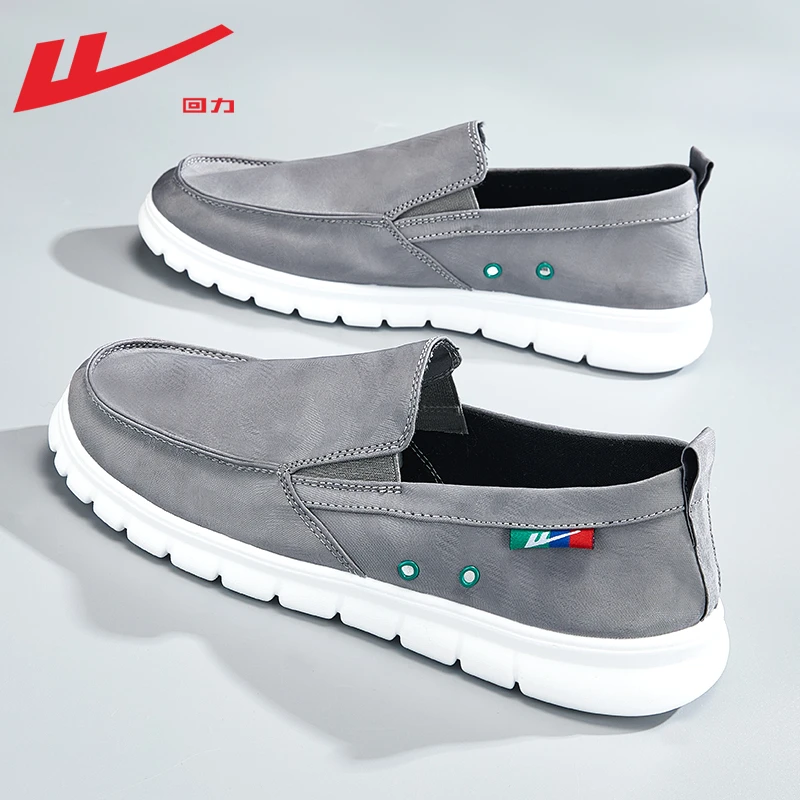 Warrior/回力帆布鞋男鞋老北京布鞋懒人鞋春夏透气软底一脚蹬男款