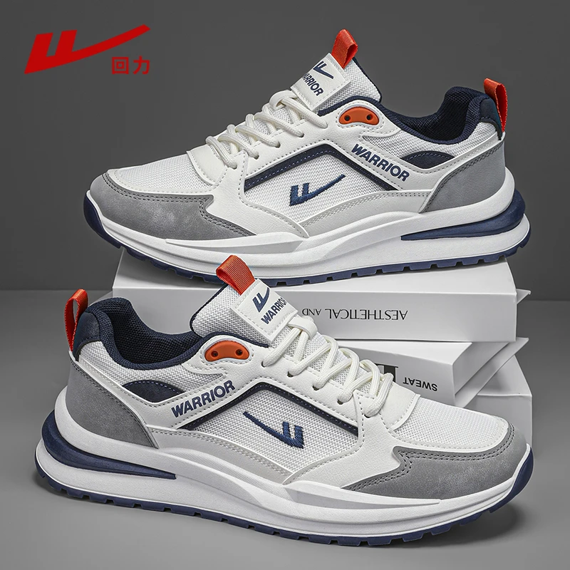 Warrior/回力男鞋运动鞋2024新款秋季透气男款休闲超轻减震跑步鞋
