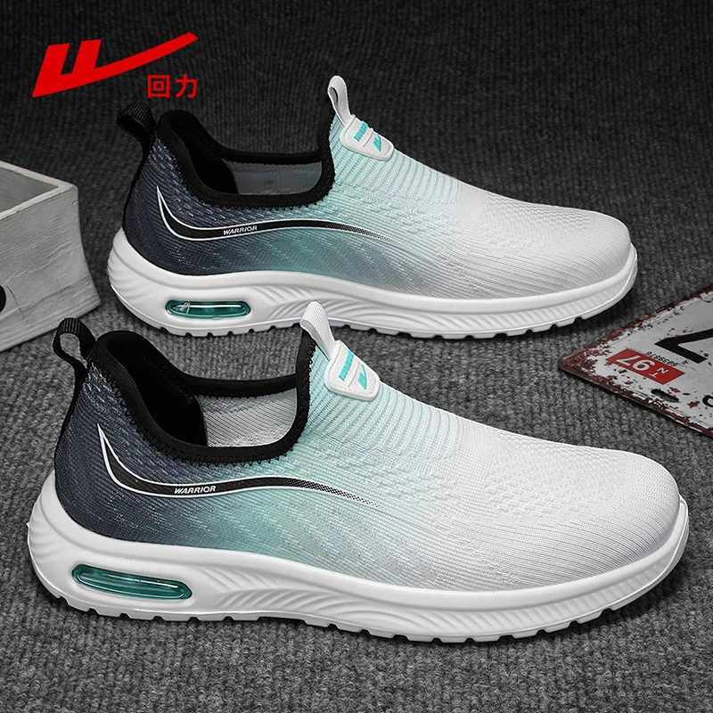 Warrior/回力男鞋一脚蹬2024夏季透气爸爸鞋网鞋薄款老北京布鞋男