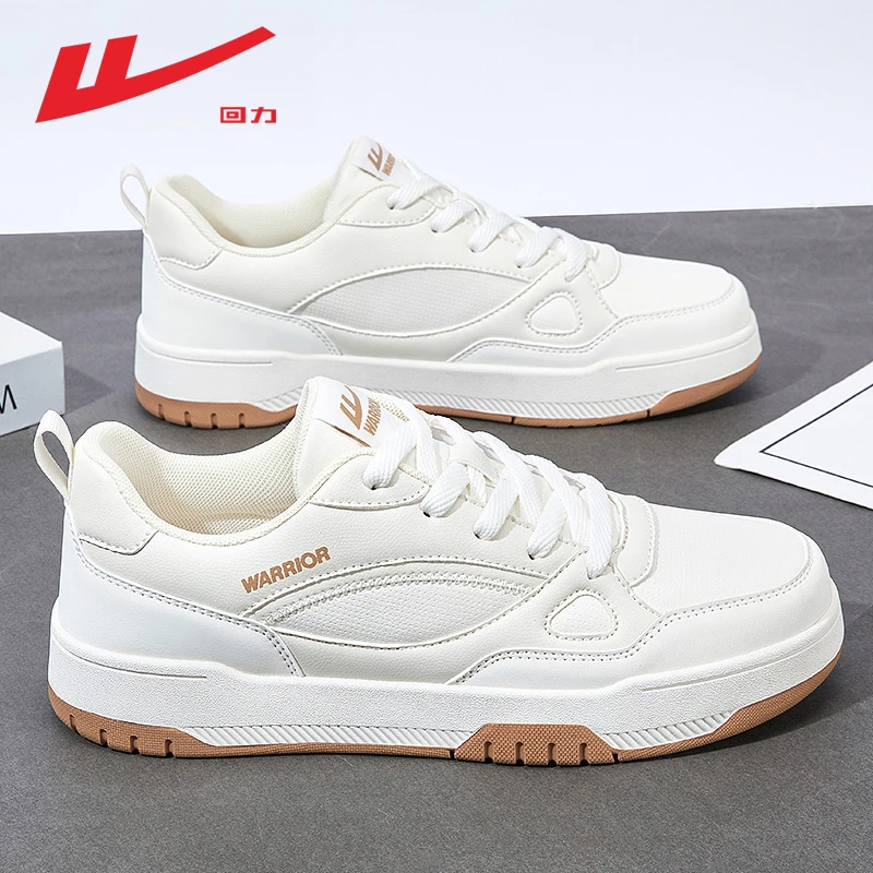 回力男鞋板鞋男2024春秋新款潮流皮面鞋子男士运动休闲小白鞋男款