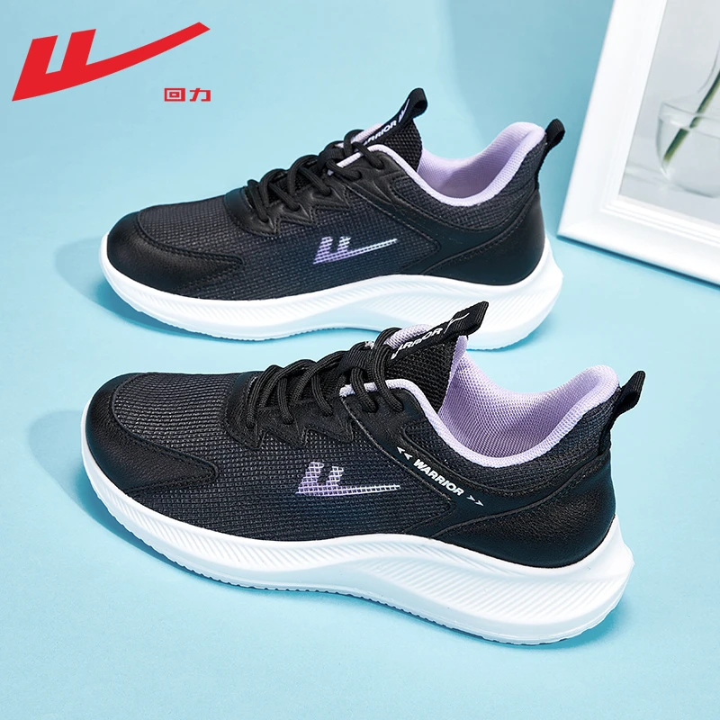 Warrior/回力女鞋运动鞋2024春夏新款软底跑步鞋网面透气休闲鞋女