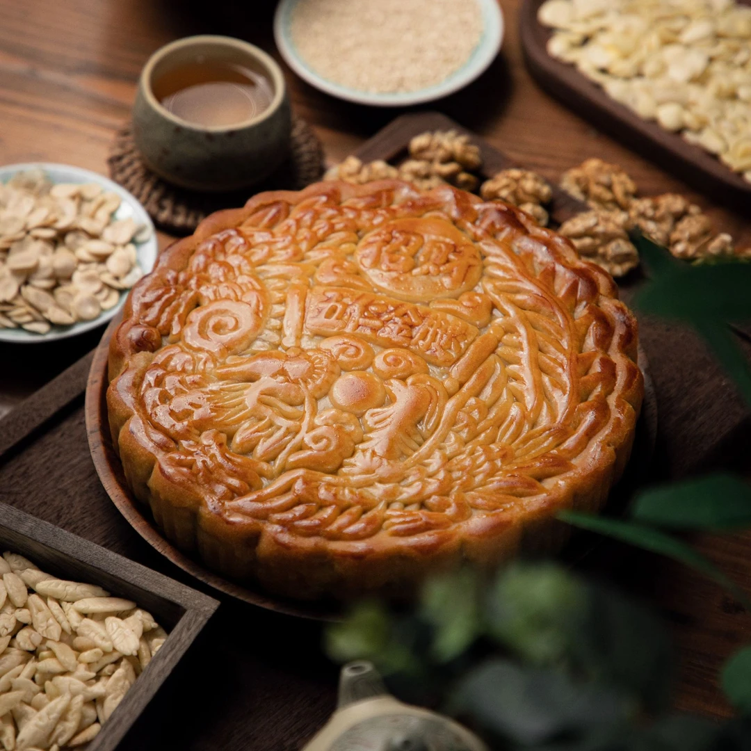 二斤五仁招财金腿月饼