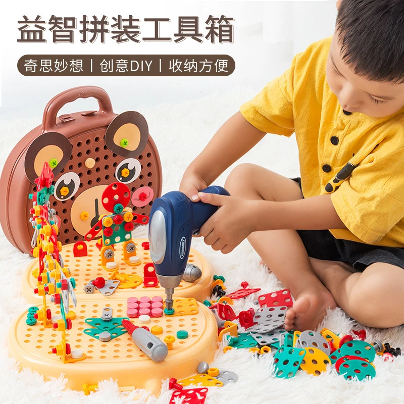 儿童修理工具箱维修台益智过家家玩具拧螺丝拆卸玩具儿童工具箱