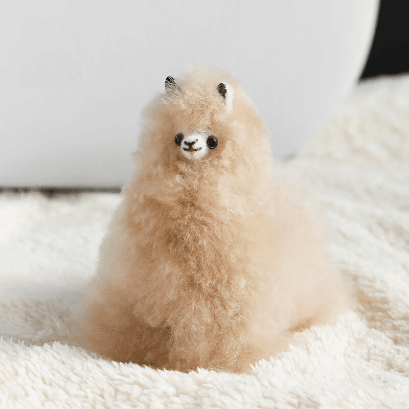 INJOI/英乔进口超小号手工羊驼毛绒玩偶儿童公仔玩具送女生小礼物