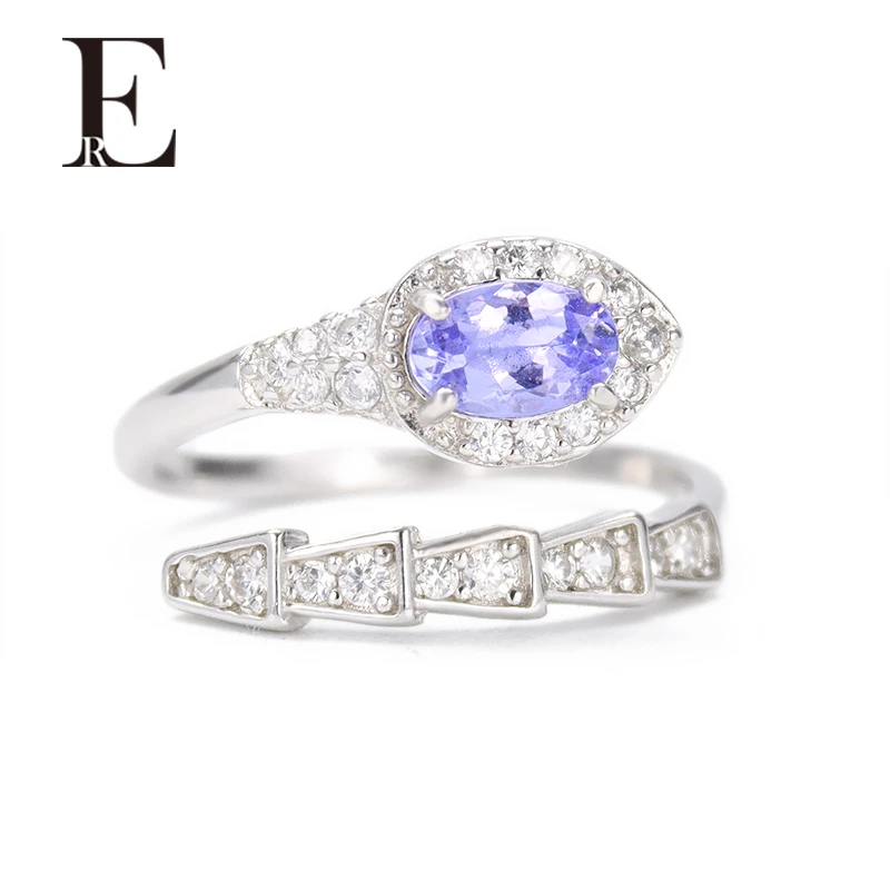 ER珠宝 Luck Snake-真爱永恒情人节礼物坦桑石戒指TC2203111004