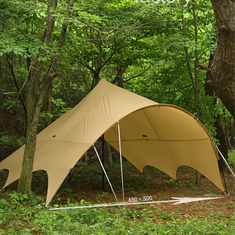 韩国HELLOS蝴蝶天幕ButterflyTRAP黑胶涂层防晒防水布PU涂层户外