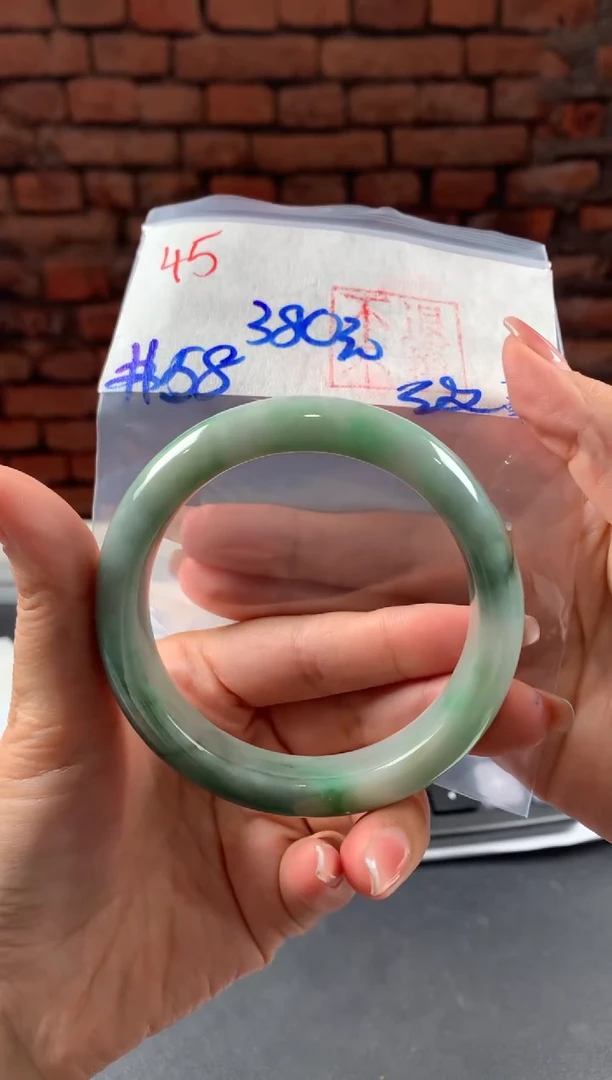 【闪购商品】定制翡翠未镶嵌毛货抛光+45号58纹手镯#380元