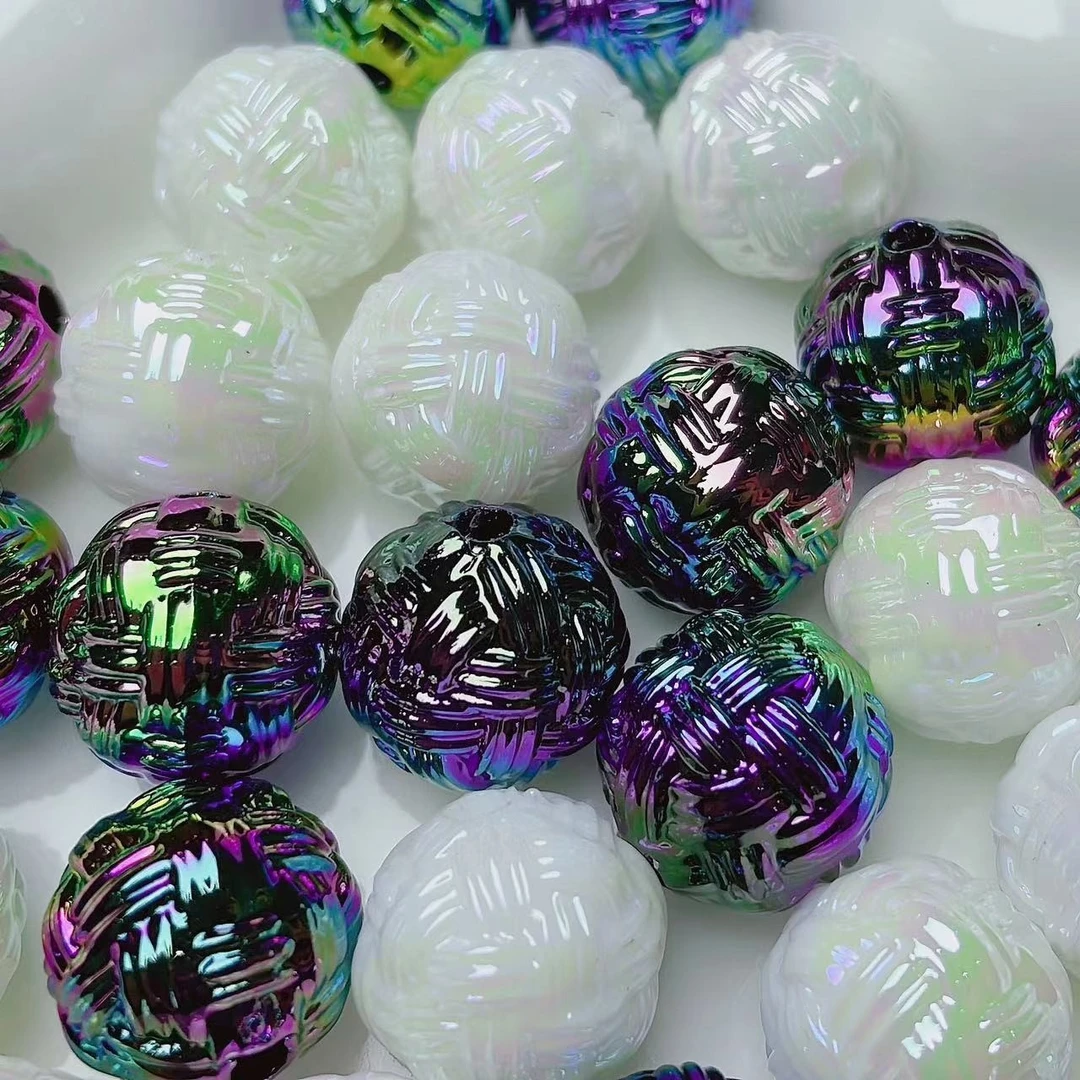 W1-100 （店播合集）闪明 DIY饰品配件系列 珠珠手绘砂糖钻球系列