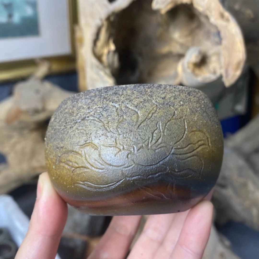 广西钦州坭兴陶半山柴烧陶瓷个性主人杯随机发货纯手工柴烧杯精美