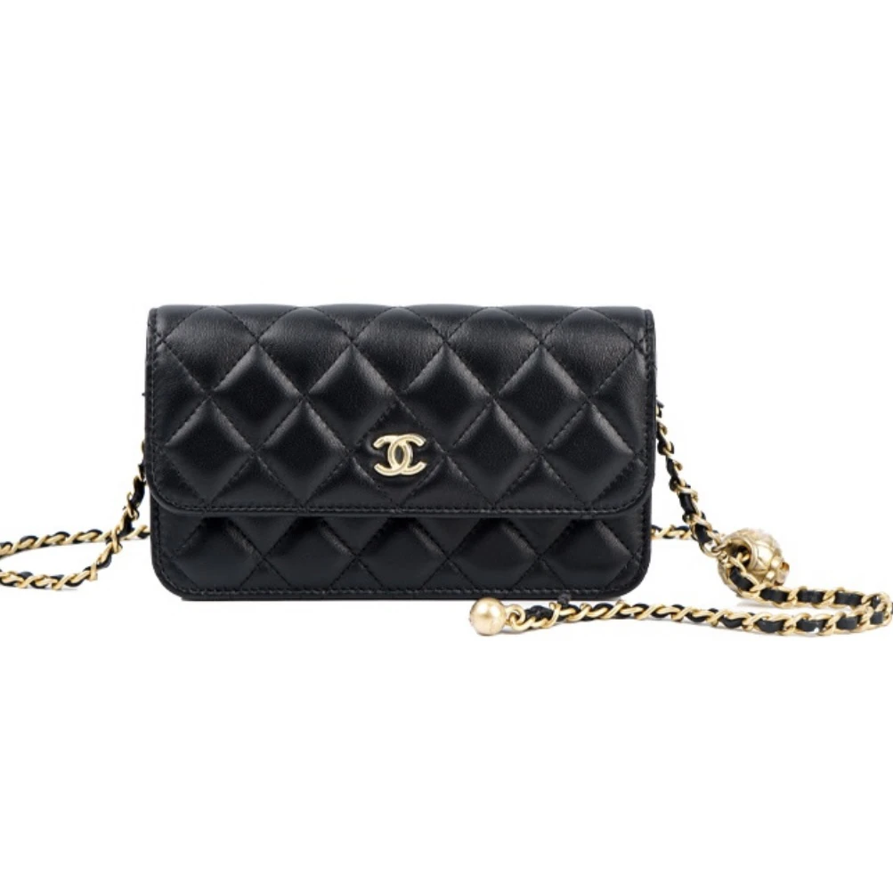 99新 Chanel/香奈儿 WOC系列 链条金球翻盖羊皮芯片款闲置成色
