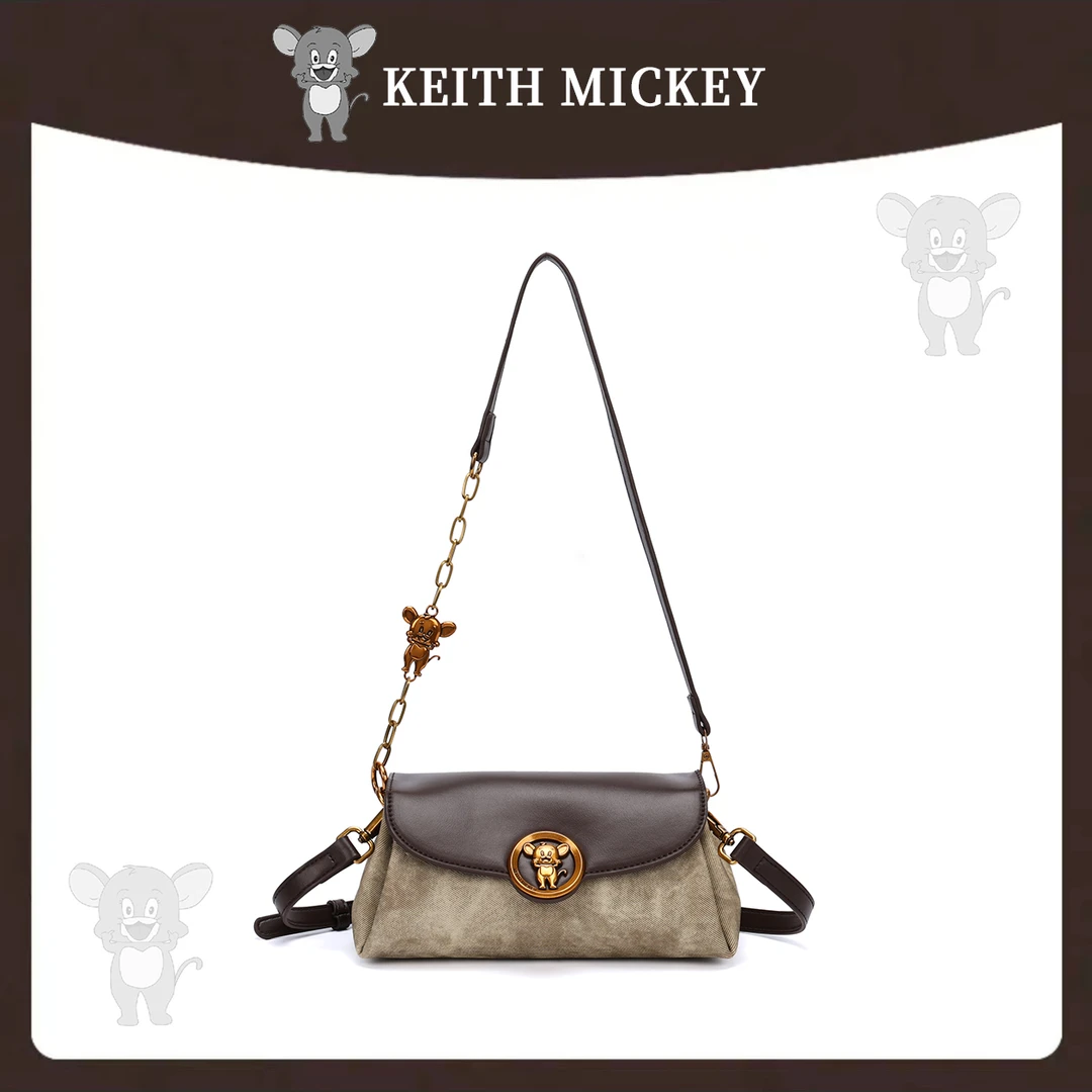 【2025】KeithMickey新潮时尚女士单肩/斜挎包8520卡其色