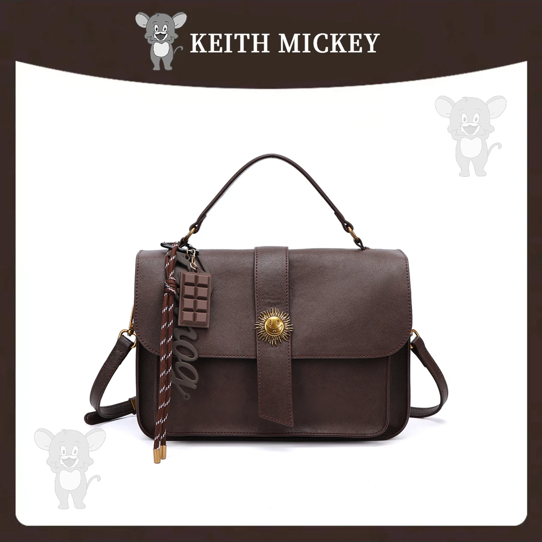 【阿哲专属】Keith Mickey新款女士单肩包8575深棕色