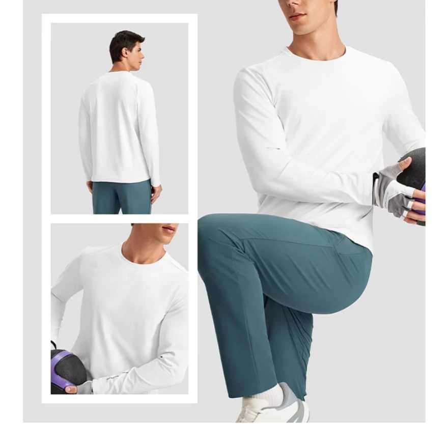 户外速干训练健身磨毛长袖T