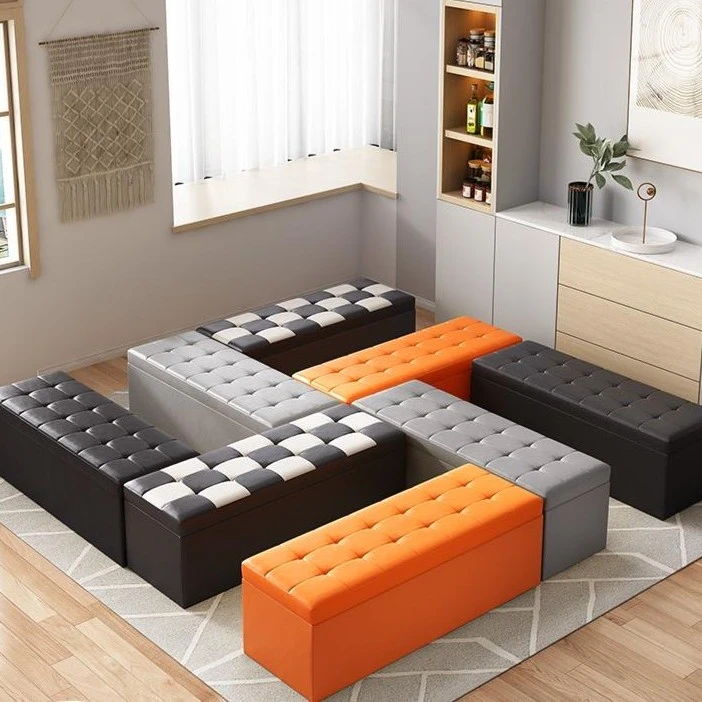 换鞋凳家用门口试衣间沙发凳床尾储物箱可坐长方形长条收纳小凳子