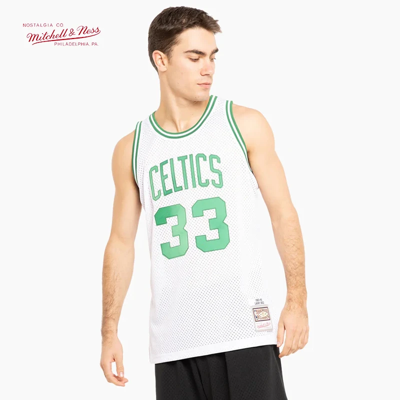 Mitchell&Ness MN-NBA凯尔特人伯德SW复古球衣篮球服运动潮背心A