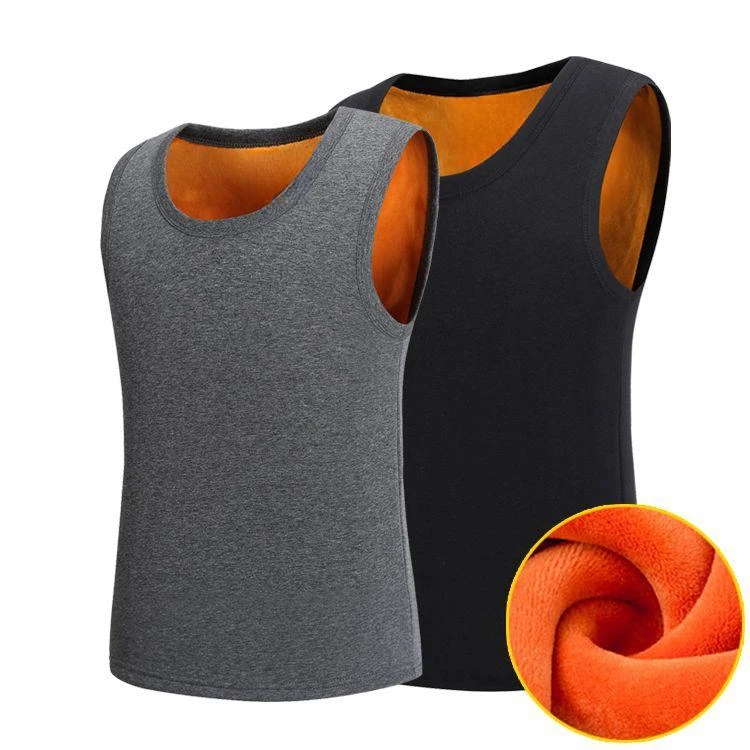 【发货快】保暖背心男士加绒加厚发热内衣秋冬季防寒内穿马甲上衣