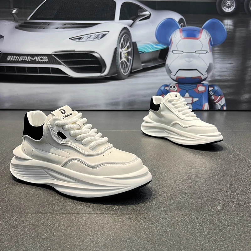 潮牌小白鞋2023年秋冬新款男士鞋子男款厚底增高百搭运动休闲男鞋