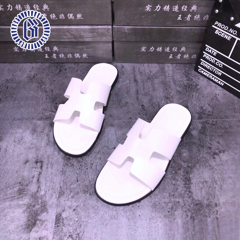 夏季透气一字拖凉鞋潮流男士外出拖鞋高档凉拖鞋子男款时尚沙滩鞋