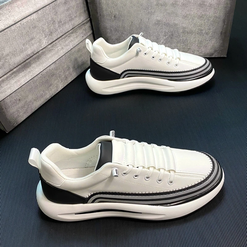 秋季男鞋百搭鞋子男款高档轻奢男鞋透气小白鞋潮流休闲男鞋老爹鞋