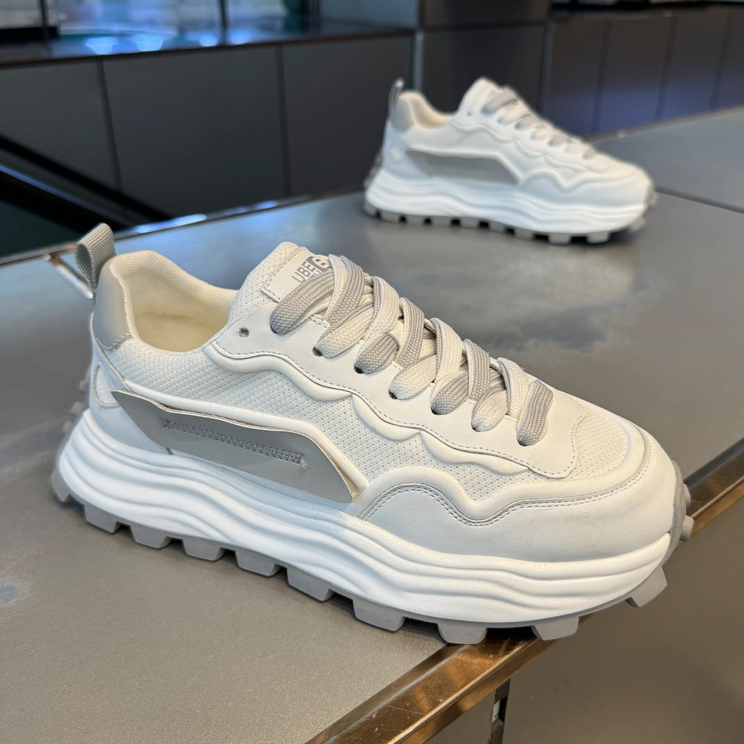 小白鞋子男款潮流百搭2024新款休闲男鞋超火爆款老爹鞋男增高潮鞋