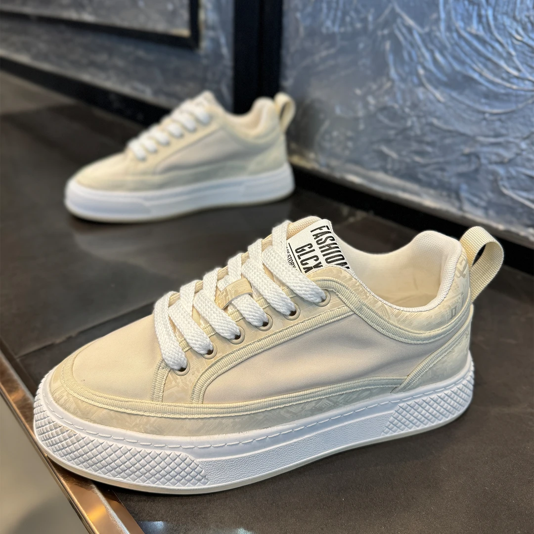 2024春季新款潮流休闲鞋子男款厚底百搭男鞋透气轻便时尚板鞋潮鞋