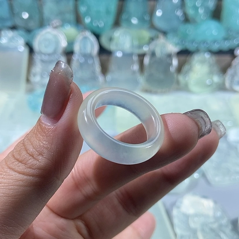 【闪购商品】定制岫玉戒圈未镶嵌练****半