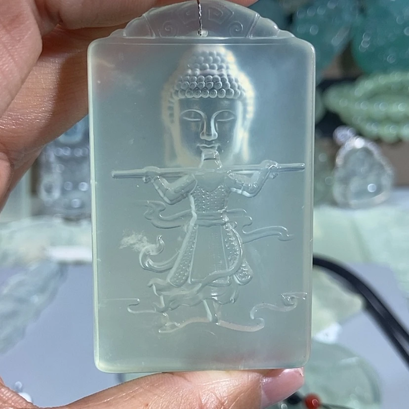 【闪购商品】定制岫玉吊坠未镶嵌粉*