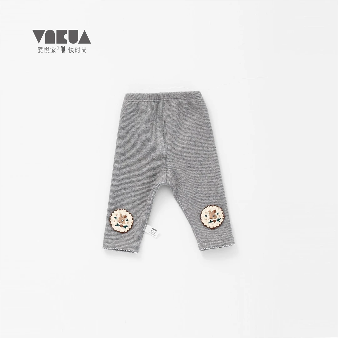 婴悦家时尚韩版森系公主加绒保暖女宝宝洋气外穿针织打底裤86732