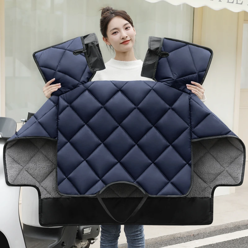 2023新款电动车挡风被冬季女加绒加厚保暖电瓶车防寒防水四季通用