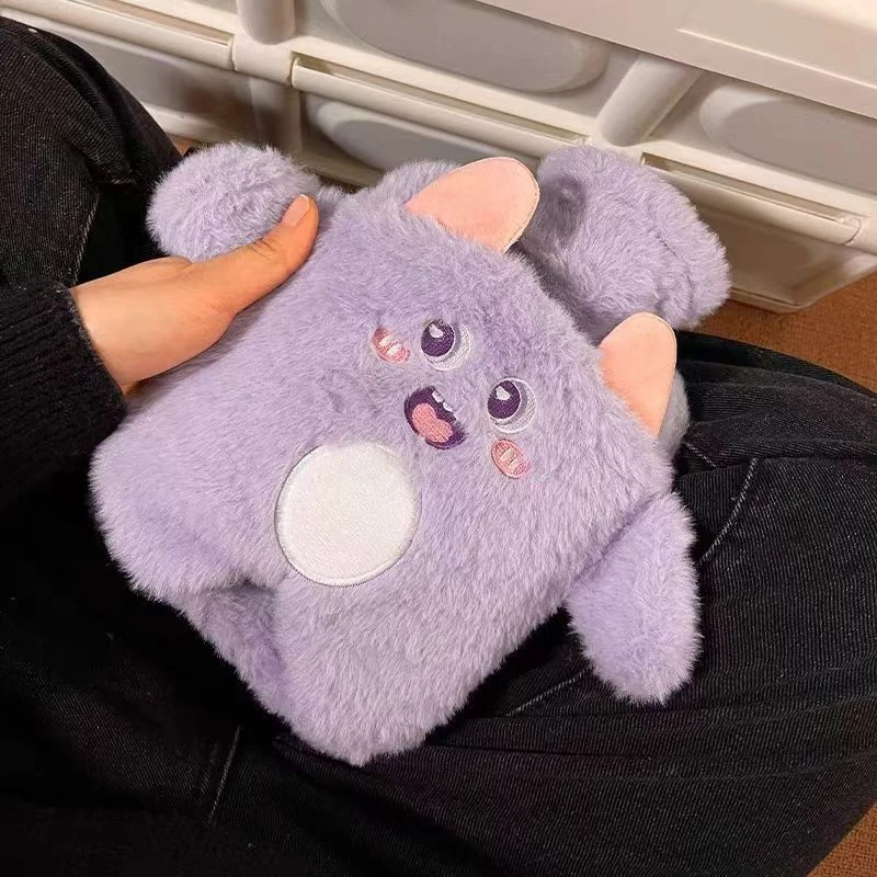 热水袋注水加厚防爆暖腰宫腹肚子暖手宝大小号女生毛绒可爱双插手