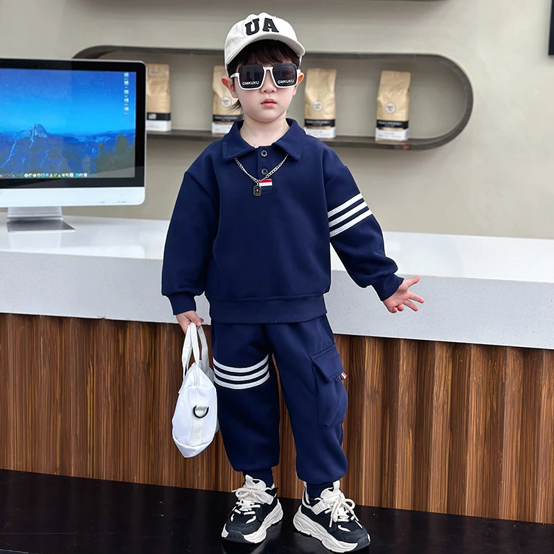 男童秋装套装春秋款2024新款男宝宝儿童卫衣运动服秋季男孩衣服潮