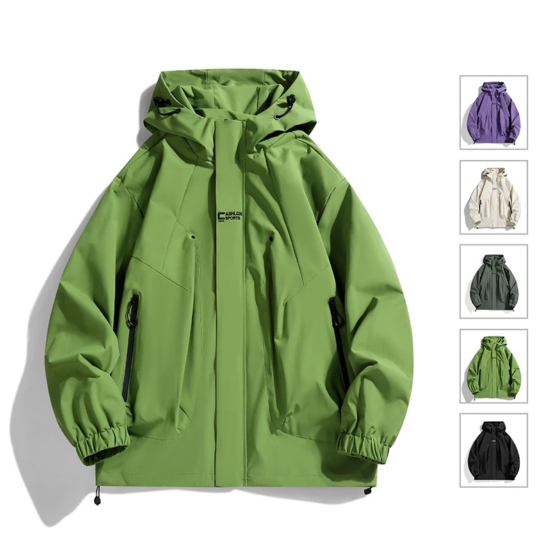 2024新款冲锋衣外套男款春秋潮牌男装秋季夹克男生秋冬户外登山服