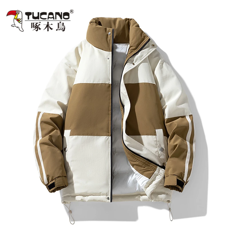 啄木鸟正品棉衣2023冬季加厚保暖棉服棉衣男款宽松连帽外套棉袄潮