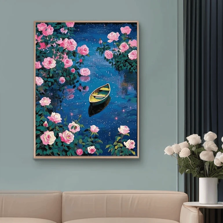 满船星梦|数字油画diy新升级易遮盖颜料填色涂色礼物油彩装饰画