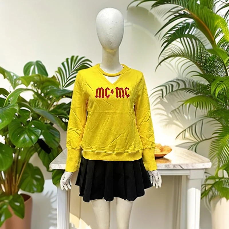 88029卓玛卫衣甜美镂空设计休闲长袖T恤时尚字母印花春秋卫衣女