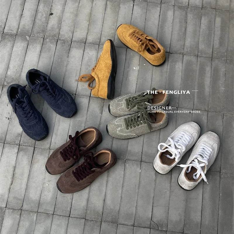 网红爆款复古德训2024年秋季新款舒适时尚轻便运动阿甘鞋休闲板鞋