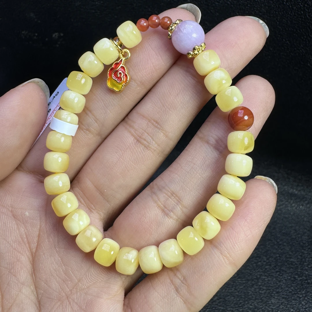 A00003原矿精工蜜蜡老形手串
