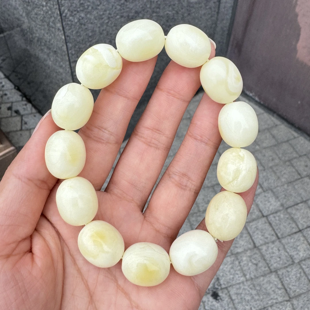 精品白蜜枣珠手串