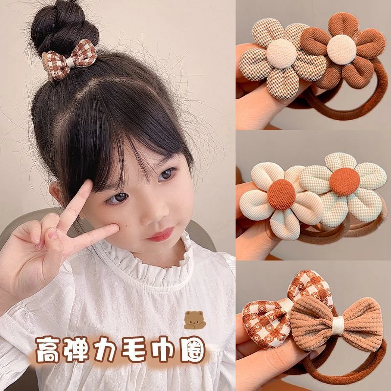 儿童太阳花头绳小女孩扎马尾可爱不伤发绑头花朵发绳女童发圈皮筋