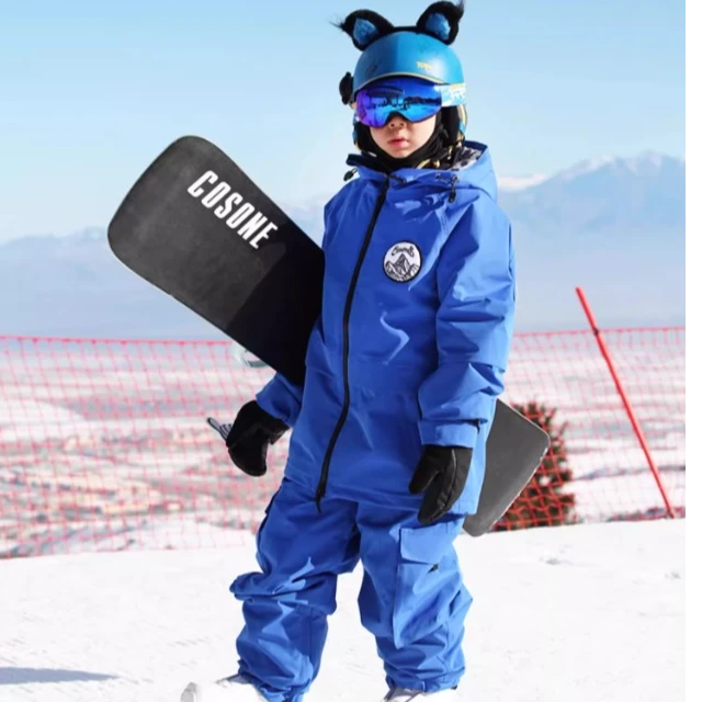 COSONE【直播】儿童新款滑雪服加棉保暖套装上衣裤子中大童防水耐磨