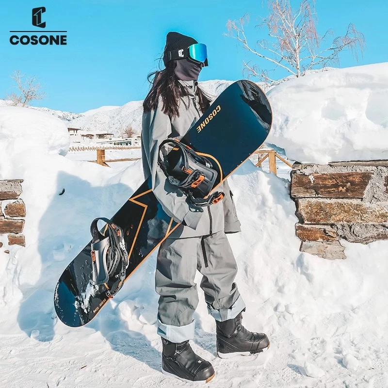 全压胶3L专业滑雪服男女款防风防水防寒赛博硬壳单板滑雪